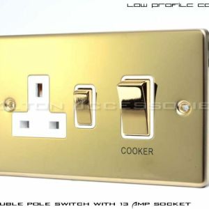 45Amp Double Pole Switch with Socket - C332PBW