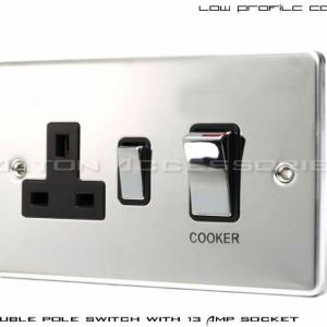 45Amp Double Pole Switch with Socket - C332PCB
